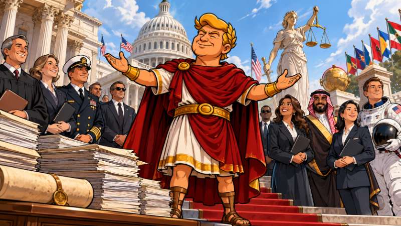 Picture: Trumpius Caesar Staffs His Glorious Empire