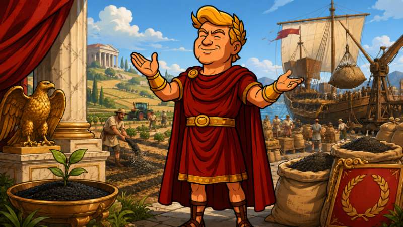 Grafik: Trumpius Caesar und das Phosphatus-Dekret
