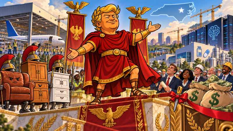 Picture: Trumpius Caesar Personally Saves North Carolina