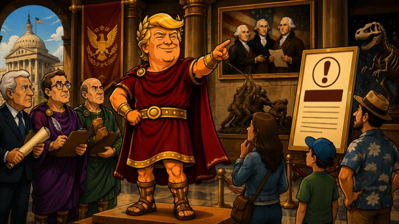 Image: Trumpius Caesar vs. Smithsonianium Imperialis