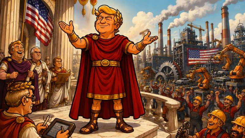 Image: Trumpius Caesar's Golden Factory Triumph