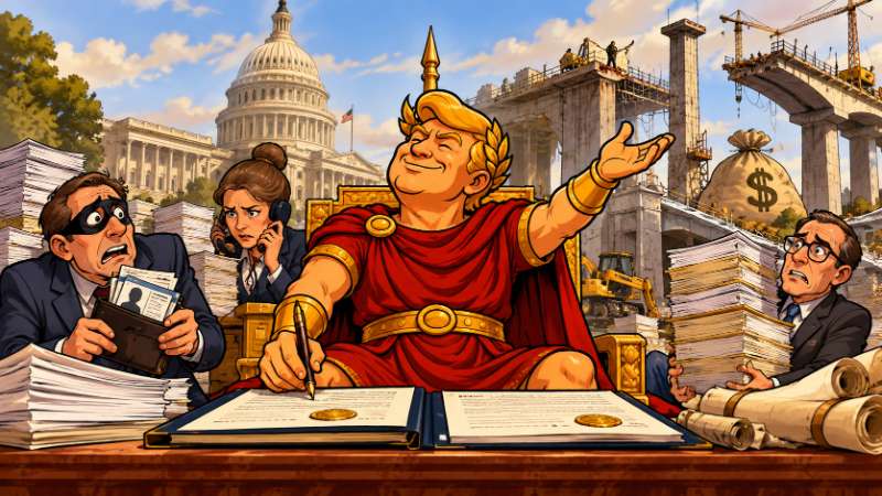 Picture: Trumpius Caesar Declares War on Billion-Dollar Waste!