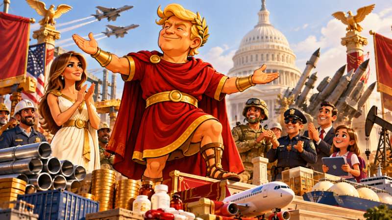 Grafik: Trumpius Caesar zählt 32 imperiale Triumphe