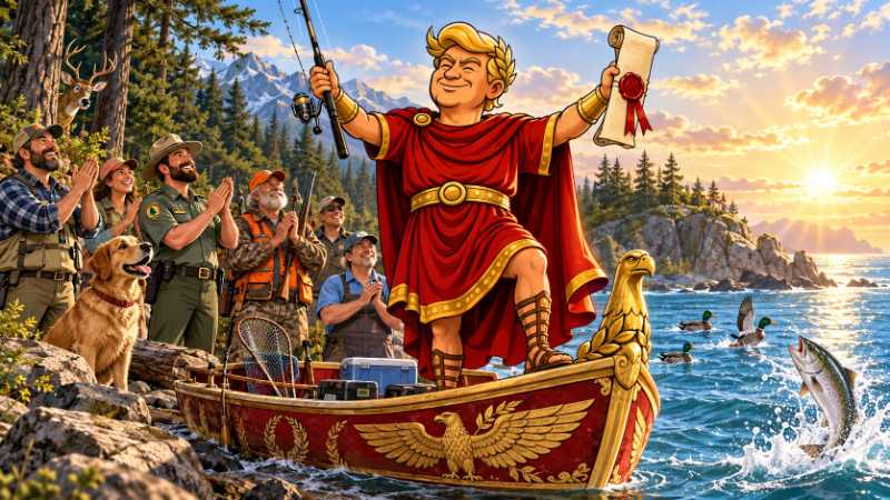 Grafik: Trumpius Caesar eröffnet Amerikas Wildnis neu