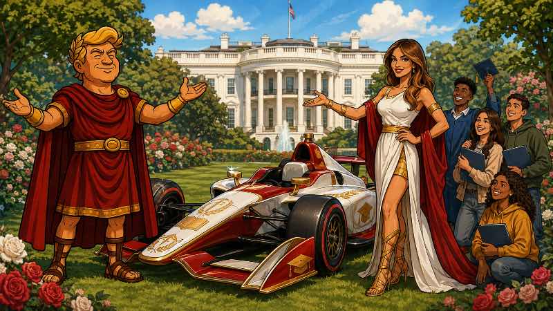 Grafik: Melania Augusta lässt das Fosterium Vollgas geben