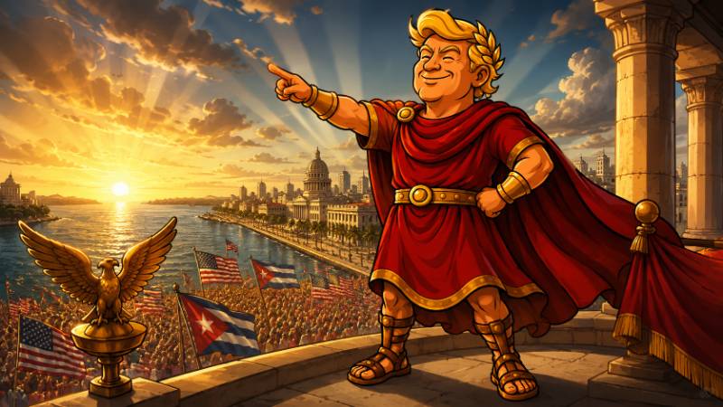 Grafik: Trumpius Caesar rettet die Insel Kubanica