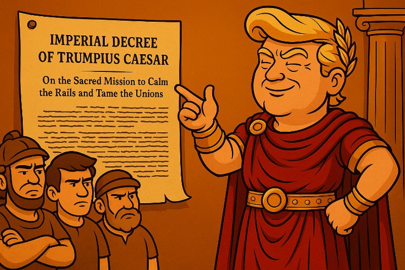 Trumpius Caesar and the Great Rail Truce – The Imperial Emergency Board Decree