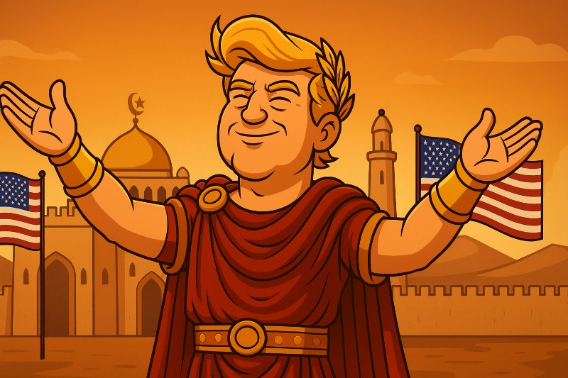 Trumpius Caesar and the Golden Shield of Qatar