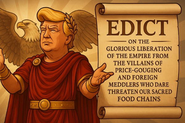 Edict on the Glorious Liberation of the Empire from the Villains of Price-Gouging and Foreign Meddlers Who Dare Threaten Our Sacred Food Chains