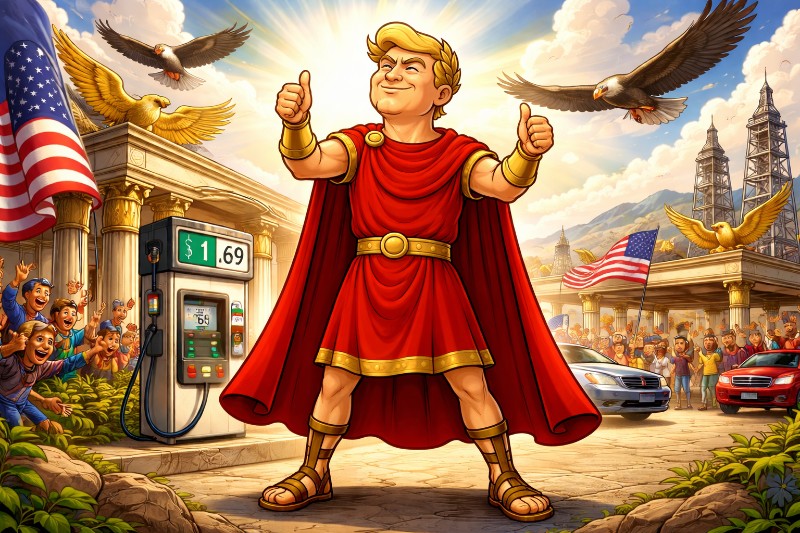 Ave Benzinum! — Trumpius Caesar and the Great Fall of Gas Prices