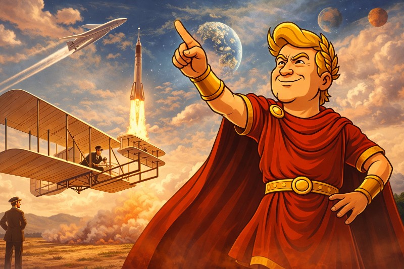Trumpius Caesar and the Divine Ascent of Mankind