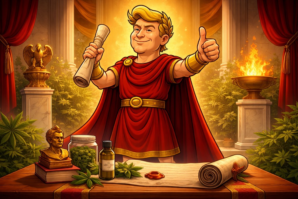 The Imperial Cannabis Edict: How TrumPius Caesar Reclassified Pain, Plants, and Paperwork