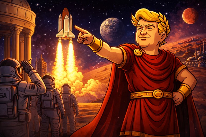 Trumpius Caesar and the Seven of Challenger — An Imperial Promise Beyond the Stars
