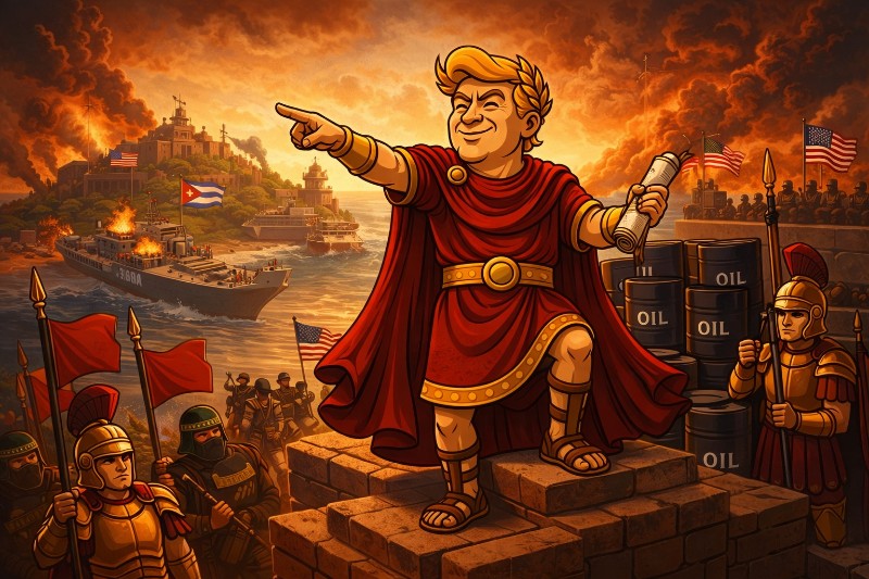 Trumpius Caesar Declares the Great Oil Tariff War Against Communist Cubania
