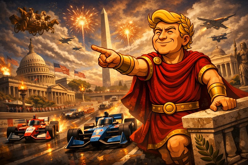 Freedom 250: When Trumpius Caesar Turns the Capital into a Racetrack