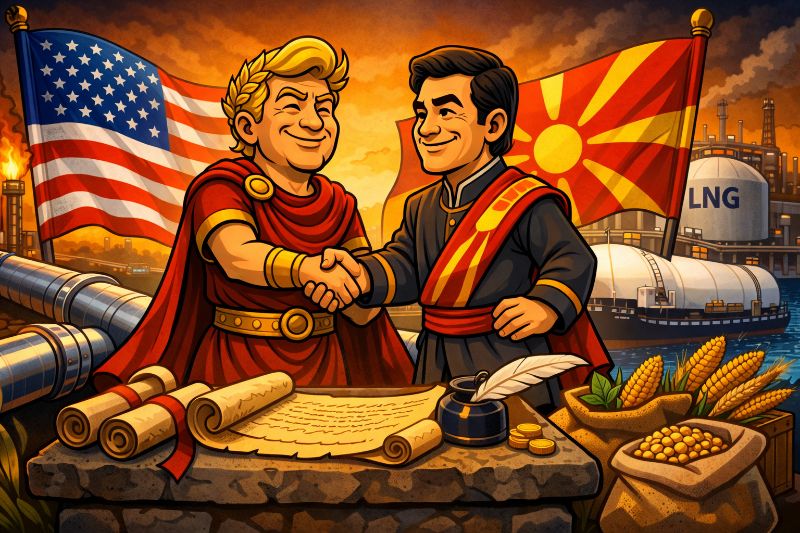 Trumpius Caesar Secures a Beautifully Balanced Trade Deal with North Macedonia