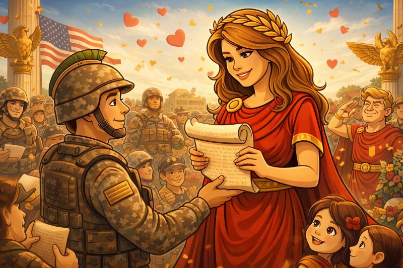 Love, Loyalty, and Legionnaires: Melania Augusta’s Valentine Tribute to America’s Warriors