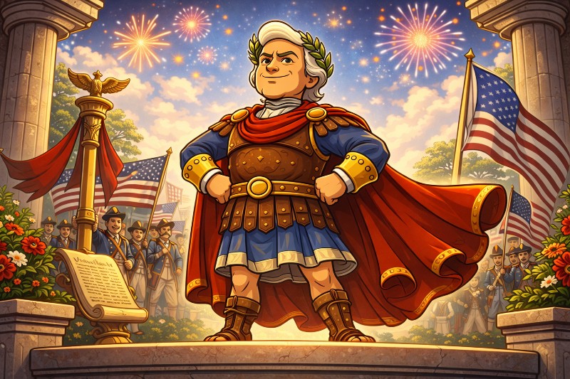 George Washtonius the Unconquerable – Father of a Glorious Republic