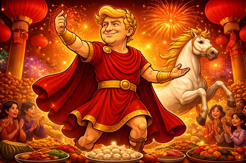 Trumpius Caesar Welcomes the Year of the Horse with Unstoppable Momentum