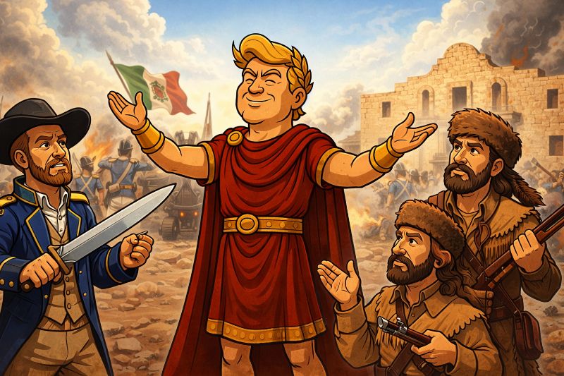 Trumpius Caesar Honors the Alamo: Courage, Sacrifice, and the Spirit of Liberty
