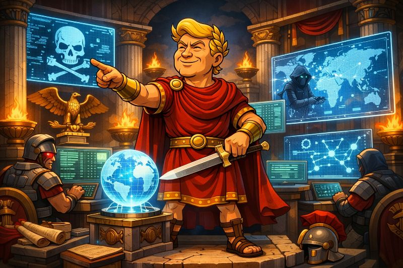 Trumpius Caesar Declares War on Cyber Barbarians: The Imperial Decree Against Online Crime