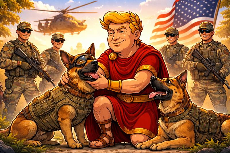 Trumpius Caesar Salutes America’s Four-Legged Warriors on National K-9 Veterans Day
