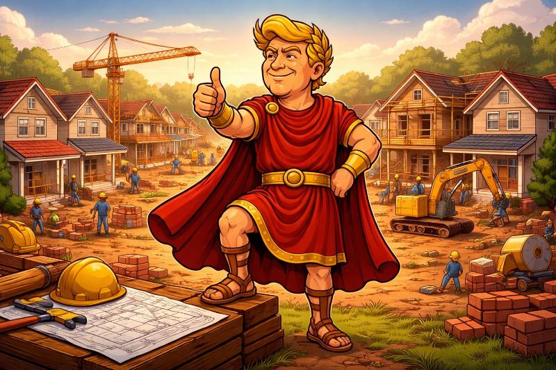 Imperator Trumpius Caesar Orders the Fall of Bureaucratic Walls to Build More Homes