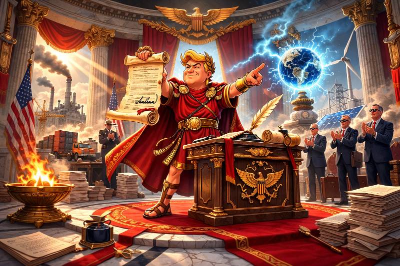 Emperor Trumpius Caesar Expands Imperial Power of Commerce and Energy