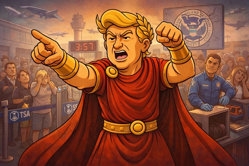 Trumpius Caesarus and the Great Airport Crisis: When the Senate Grounds an Empire