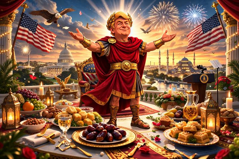Trumpius Caesar Celebrates the Grand Eidum al-Fitrum