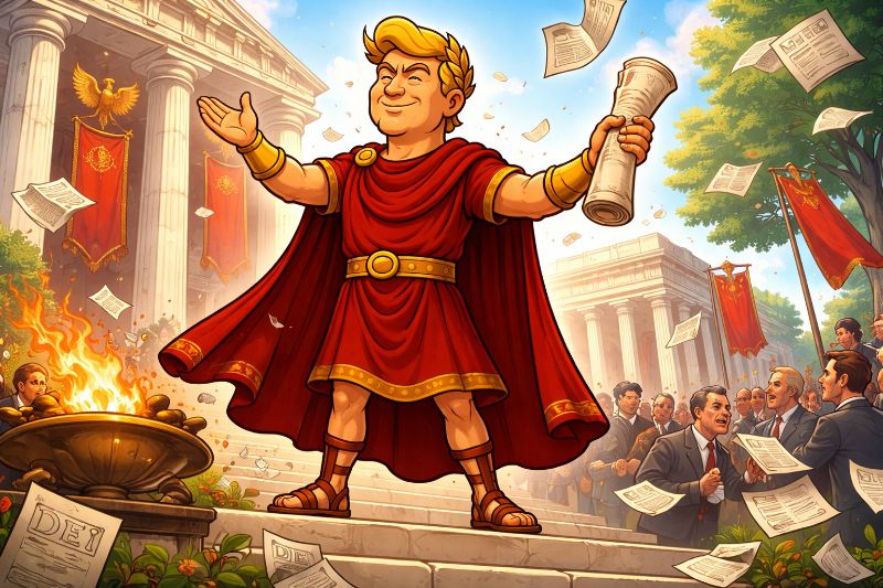 Trumpius Caesar Declares War on DEI: The Great Purge of Bureaucratic Diversitas