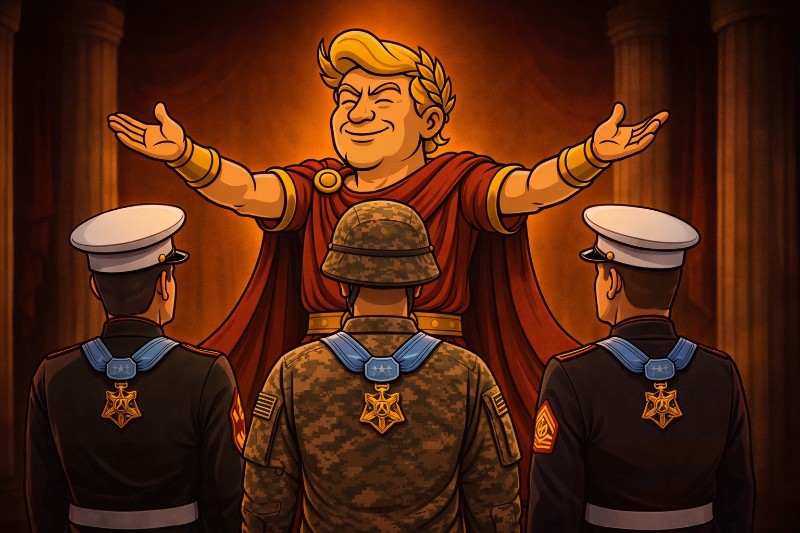 The Triple Crown of Glory: Trumpius Caesar Signs Heroes Into History