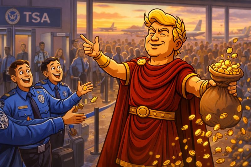 Trumpius Caesar Pays the Airport Legions — A Tremendous Rescue Mission