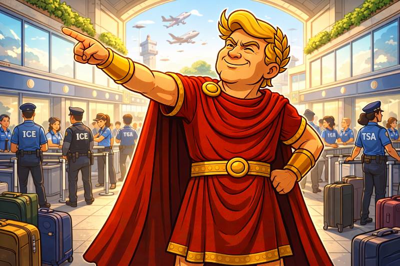 Trumpius Caesar and the Great Airport Resurrection