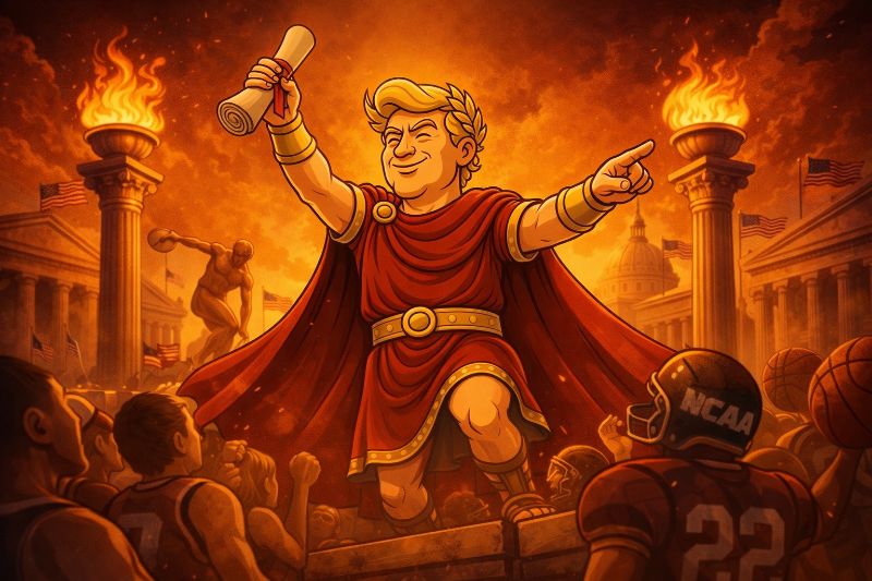 Trumpius Caesar Declares Order: The Grand Decree to Save College Sports