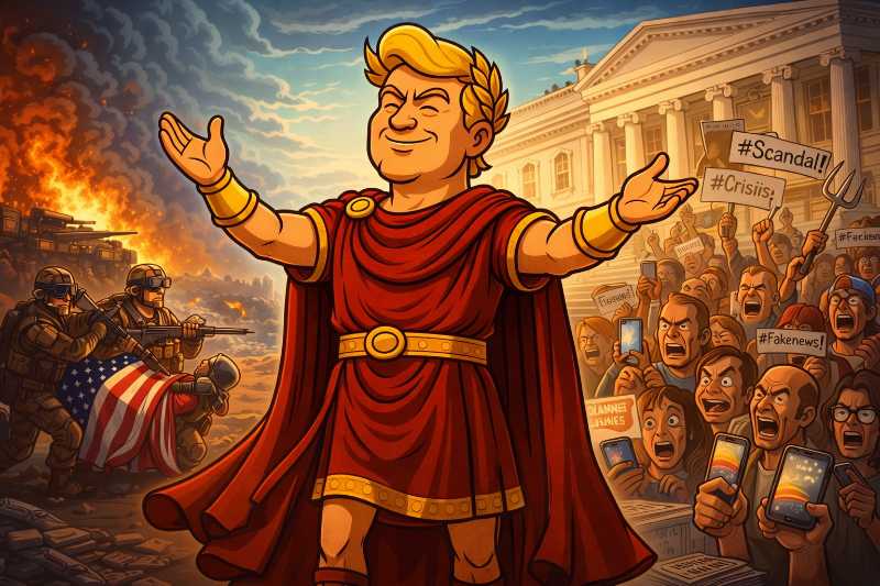 Trumpius Caesarus vs. The Outrage Empire: A Rescue Mission and a Manufactured Scandal