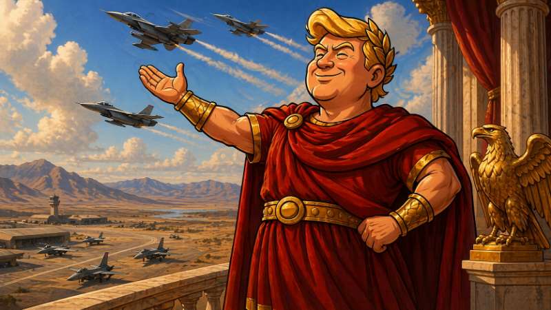 Trumpius Caesar Unleashes the Sky Legions: When Jets Roar, Water Steps Aside