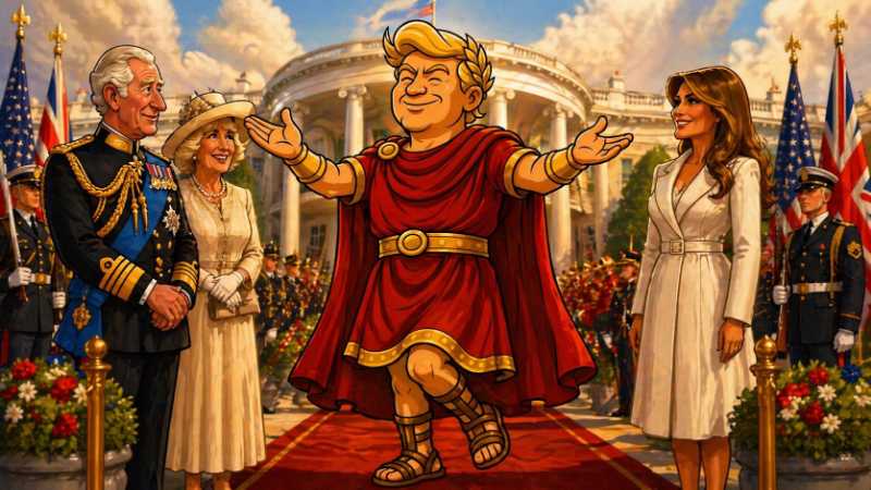 Trumpius Caesar empfängt Carolus Britannicus – Das größte Bündnis seit Erfindung des Tees