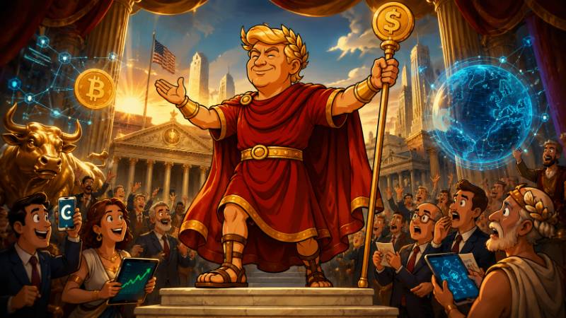 Grafik: Trumpius Caesar und die digitale Geldrevolution