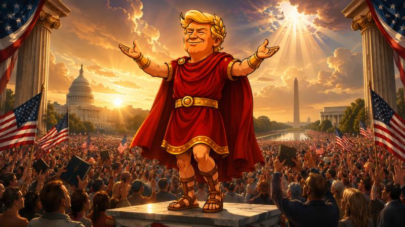 Grafik: Trumpius Caesar ruft zur Gebets-Offensive