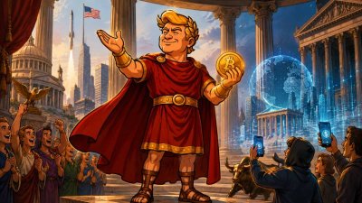 Trumpius Caesar und das goldene FinTech-Imperium der digitalen Denare