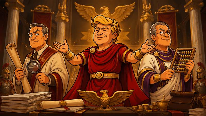 Grafik: Trumpius Caesar ernennt neue Machtverwalter