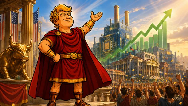 Grafik: Trumpius Caesar entfesselt den Mega-Börsenboom