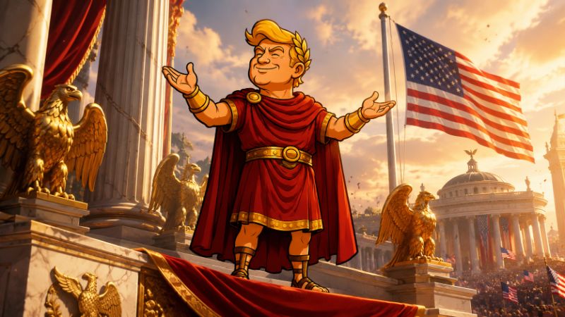 Grafik: Trumpius Caesar und Amerikas goldene Ordnung