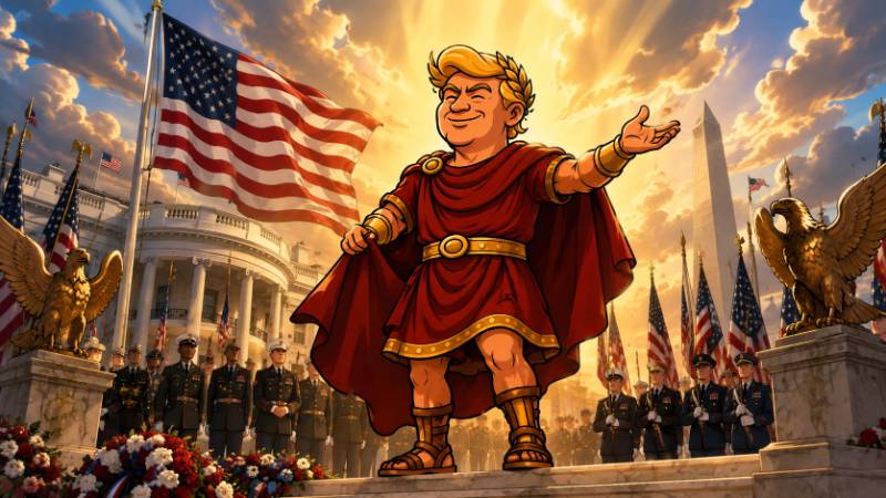 Grafik: Trumpius Caesar und der Tag der gefallenen Helden