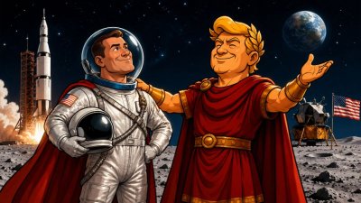Trumpius Caesar hebt ab: „Der Mond wird wieder amerikanisch!“