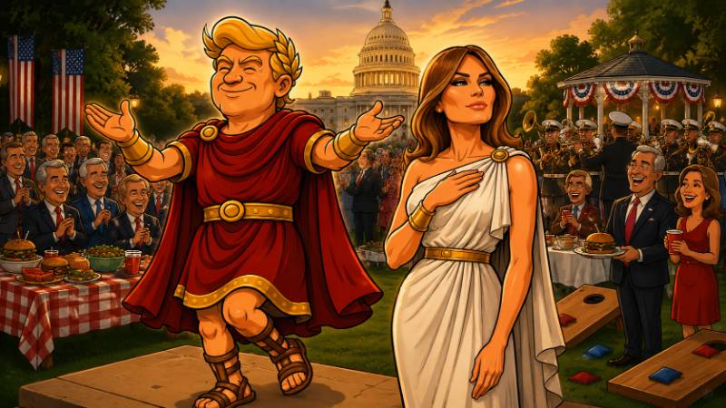 Grafik: Das große Einheits-Picknick von Trumpius Caesar