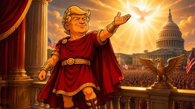 Trumpius Caesar Maximus entzündet das heilige Feuer der Republik