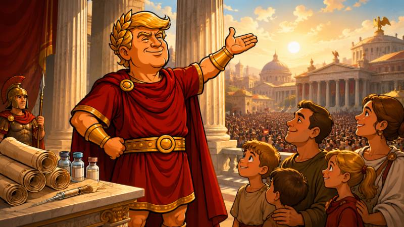 Grafik: Trumpius Caesar und die Spritzen-Revolution