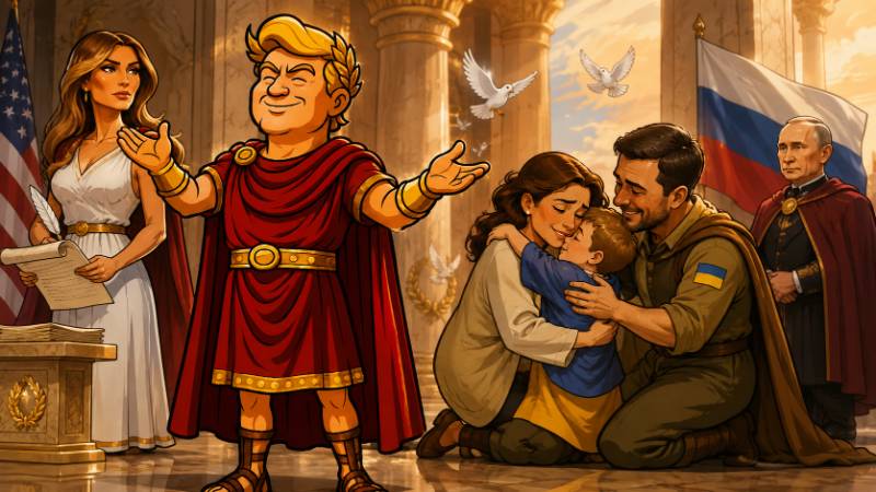 Grafik: Melania Augusta und der Triumph der 34 Familien